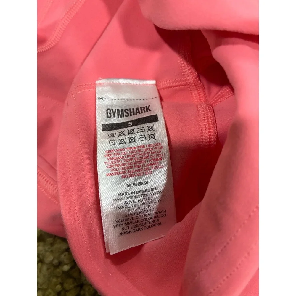 Gymshark Whitney Simmons Scrunch Cycling Shorts Hot Pink GLSH5556 Womens Small‎